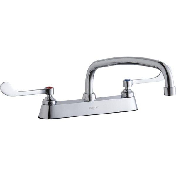Elkay Elkay Deck Mnt Conceal Ws, At 12In Spt, 1Pc Wrist Bld Hndl, 6In Chrome LK810AT12T6 - main